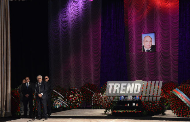 Ceremony of farewell with Magsud Ibrahimbeyov. Azerbaijan, Baku 23 match, 2016 